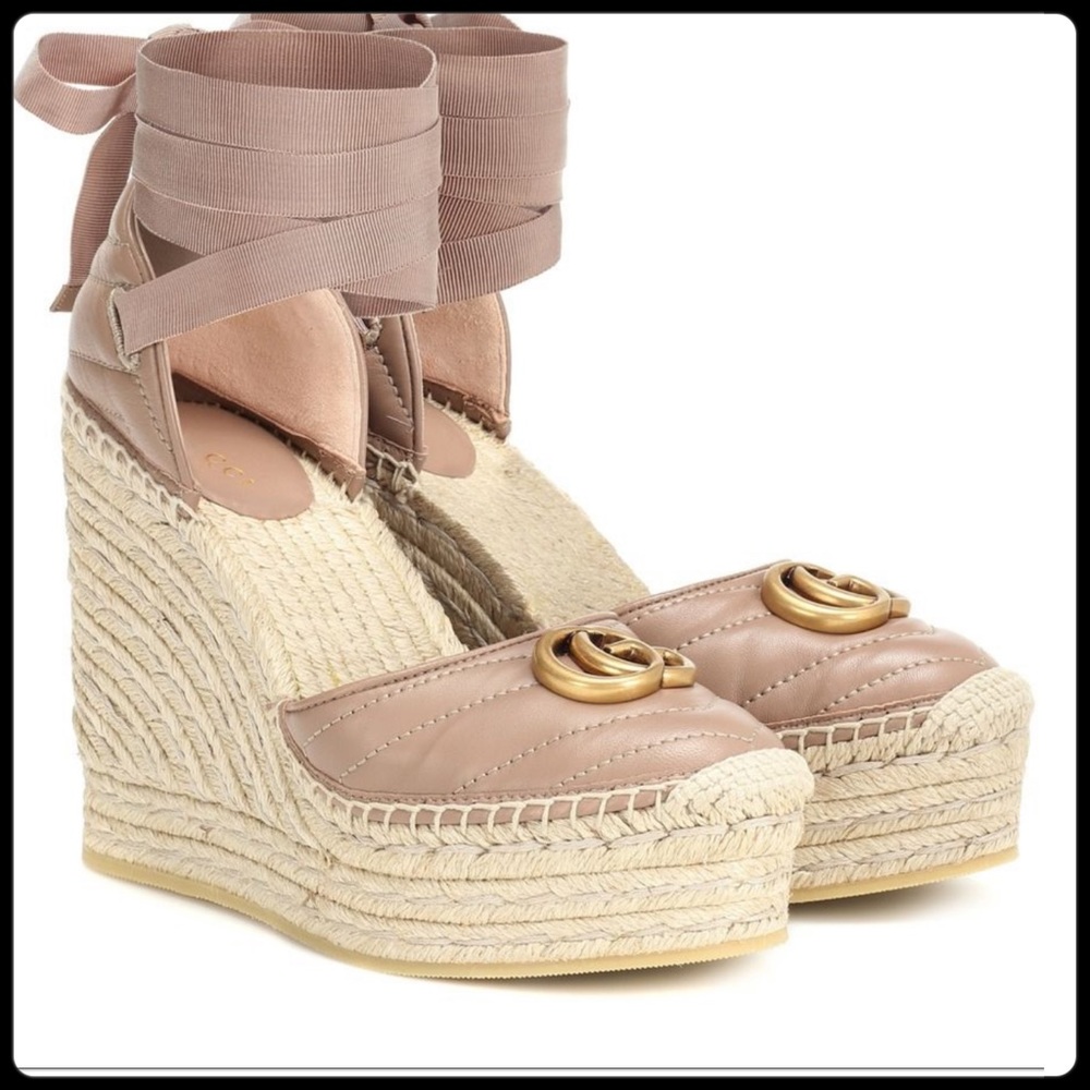 Gucci Marmont GG Espadrille Nude
